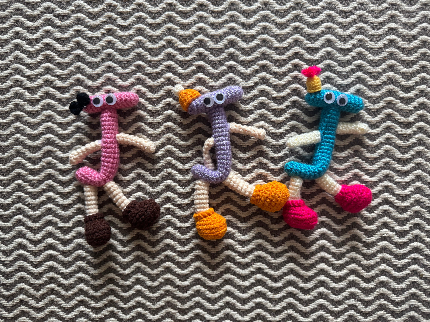 Personalized Crocheted Letter Critters - Custom Alphabet Plushies