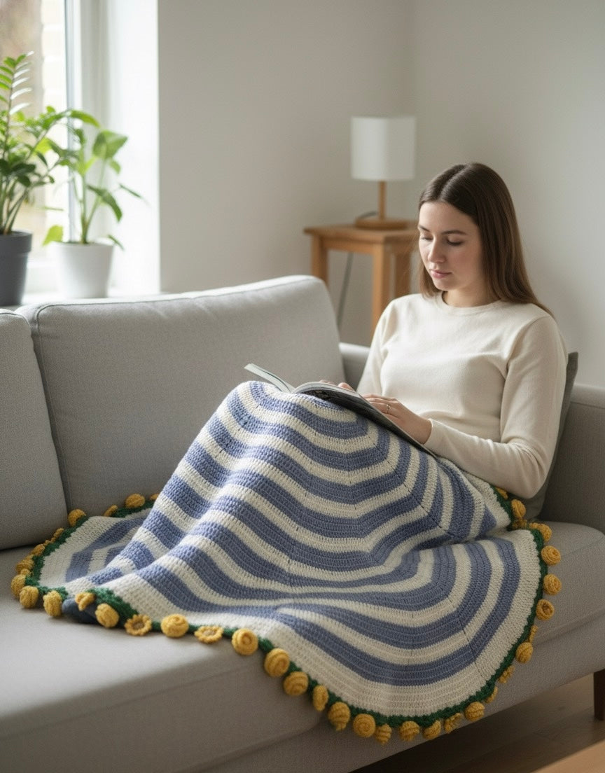 The Sunflower Striped Multi-Purpose Blanket