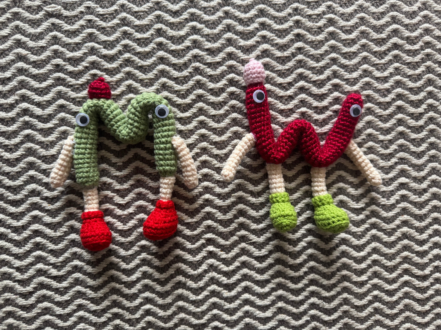 Personalized Crocheted Letter Critters - Custom Alphabet Plushies